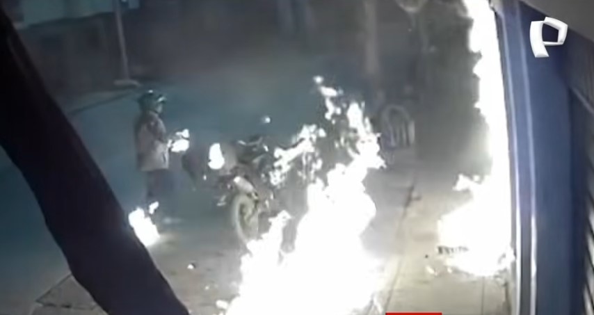 Cusco: delincuente resulta quemado tras incendiar tienda de repuestos