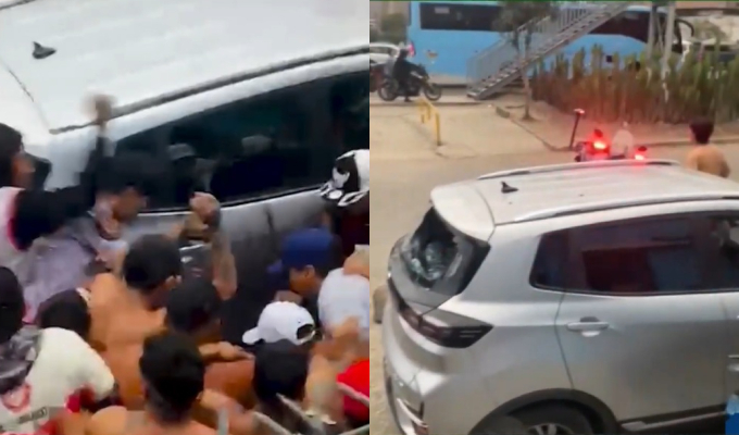 Falsos barristas desatan caos en El Agustino: destruyen auto para golpear a hincha de equipo rival