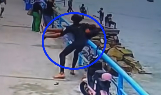 Chorrillos: hombre salva de morir tras ser lanzado al mar desde el muelle