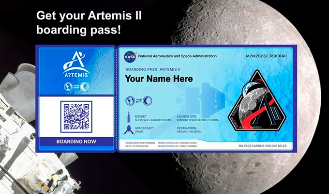 Tu nombre puede viajar a la Luna: NASA abre registro para misión Artemis II