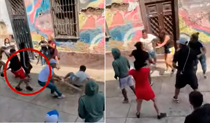 Violenta gresca sacude el Pasaje de la Salsa en Monumental Callao