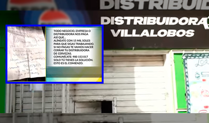 SJL: extorsionadores exigen pago de 15 mil soles a distribuidora