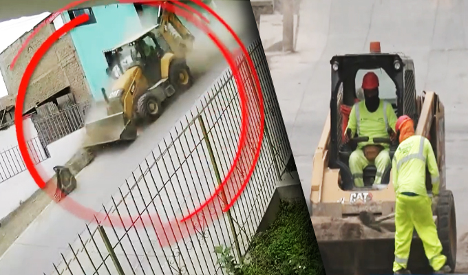 Madre e hija se salvan de morir de una retroexcavadora fuera de control en VMT