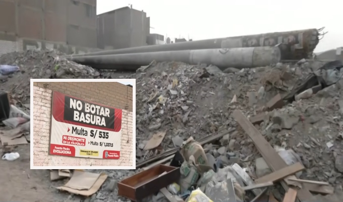 Puente Piedra: vecinos denuncian foco infeccioso por montículo de basura que lleva más de 20 años