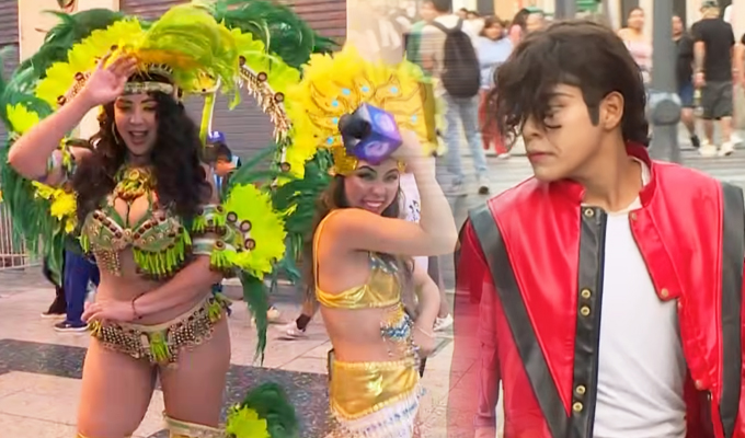 “Mini Garotinha” llega para solidarizarse con el Michael Jackson del jirón de La Unión
