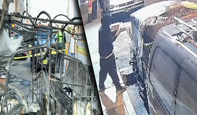 Sujeto le prende fuego a una mototaxi en el Cercado de Lima durante la madrugada