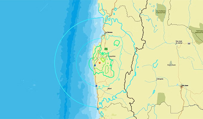 Pánico en Chile: fuerte sismo de magnitud 6.1 remeció esta mañana la región de Coquimbo