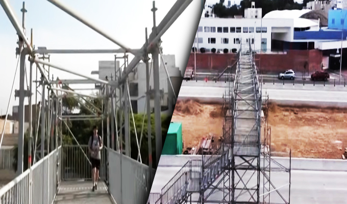 Habilitan primer puente peatonal en la Vía Expresa Sur en Surco