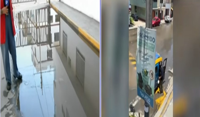 Vecinos de Surco indignados por aniego que los viene afectando hace un mes