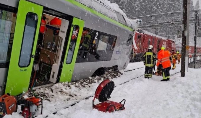 Suiza: avalancha provoca descarrilamiento de tren y deja al menos cinco heridos