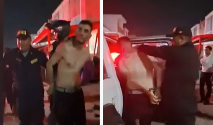 Operativo en Piura: reducen a presunto cobrador “gota a gota” tras disturbios en edificio