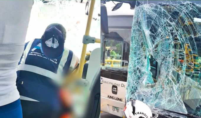 SMP: hombre cae desde puente e impacta contra bus del Metropolitano