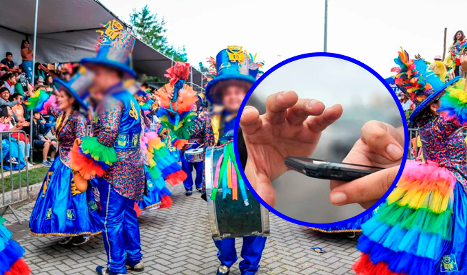 Cae presunto roba celulares del Carnaval de Cajamarca