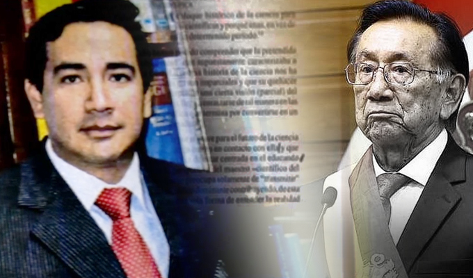 El libro copiado del presidente Balcázar: plagió la tesis completa de su propio hijo