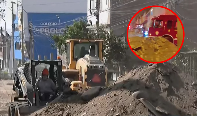 Municipalidad de Chorrillos se pronuncia por obras donde quedó atrapado camión de bomberos