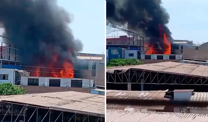 Villa El Salvador: 12 unidades de los bomberos combaten voraz incendio en Parque Industrial
