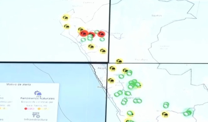 Carreteras del Perú bloqueadas: 21 vías afectadas por huaicos y lluvias