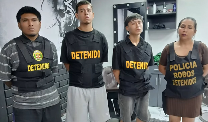 Capturan a banda de extorsionadores que usaba una barbería como búnker en Ventanilla