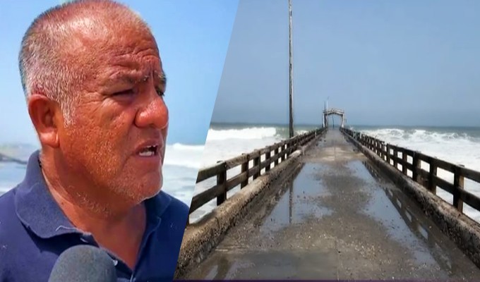 Chincha: fuerte oleaje afecta muelle de Tambo de Mora y obliga a su cierre