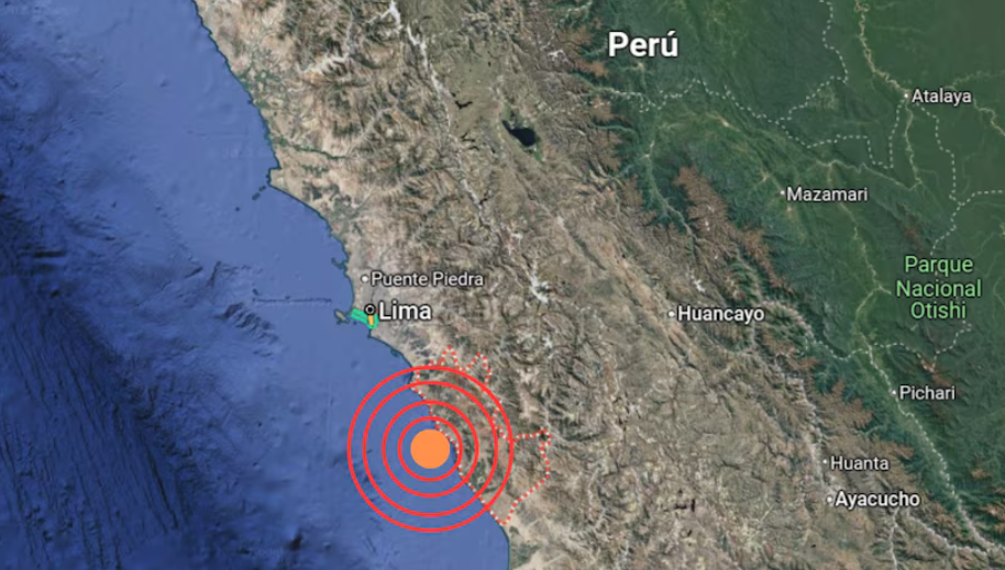Sismo de magnitud 4.1 se registró en Cañete la tarde de este miércoles