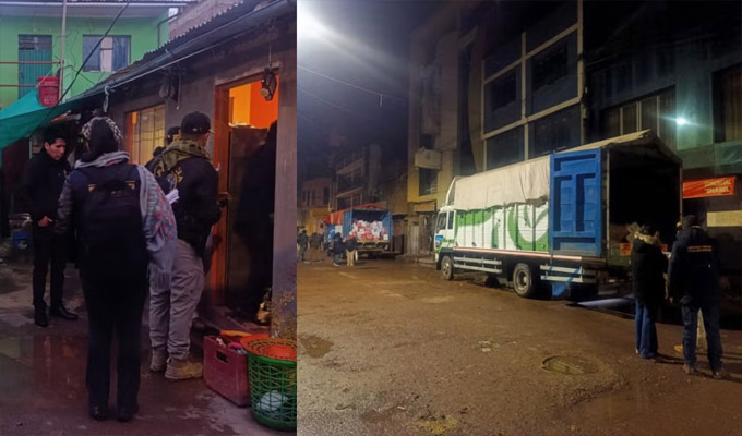 Juliaca: intervienen policías por exigir pagos para permitir paso de camiones con contrabando