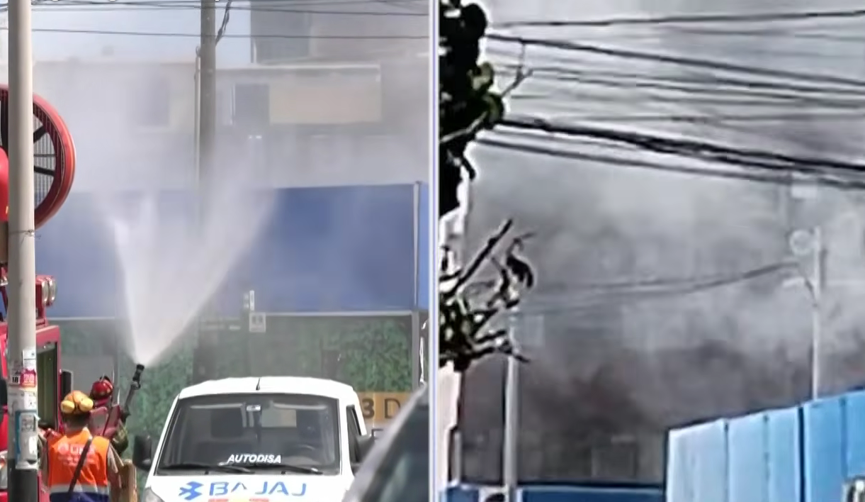 Surquillo: evacúan a familias por fuga de gas en obra