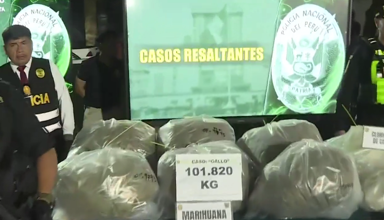 La Victoria: policía presenta droga incautada en operativo