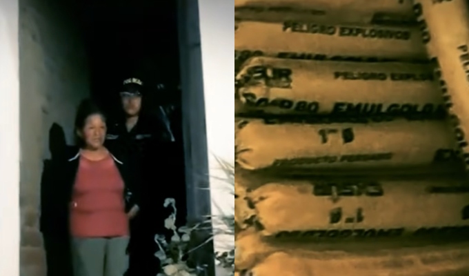 Trujillo: detienen a mujer con cerca de 17 mil explosivos