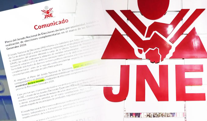 JNE señala que elecciones complementarias son inviables: conteo de votos solo a la espera de actas observadas