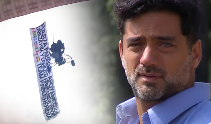 Pablo Heredia se emociona al recibir mensaje de su familia desde el aire