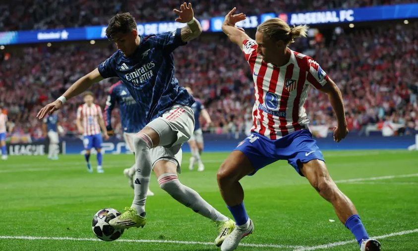 Atlético de Madrid y Arsenal empatan 1-1 en la ida de semifinales de Champions League