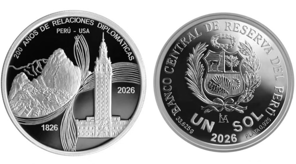 BCR lanza moneda conmemorativa por los 200 años de relaciones diplomáticas con Estados Unidos