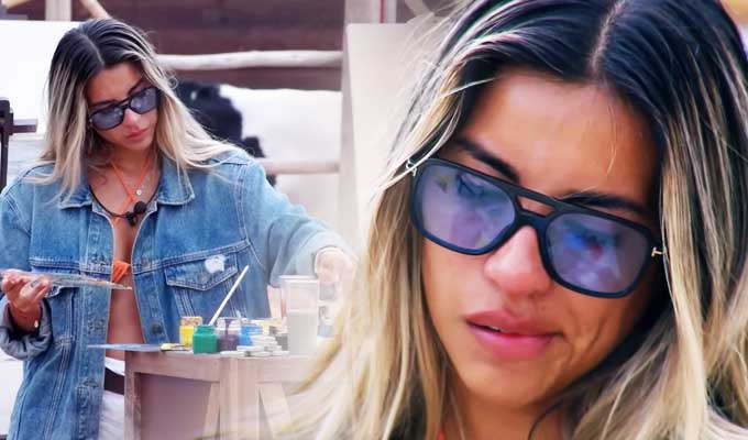 Gabriela Herrera rompe en llanto durante emotiva dinámica de pintura