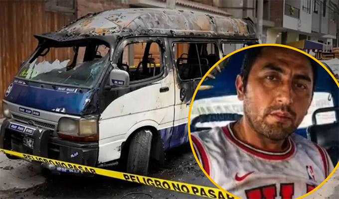 Muere chofer de combi incendiada por extorsionadores en Santa Anita: se negó a pagar cupos