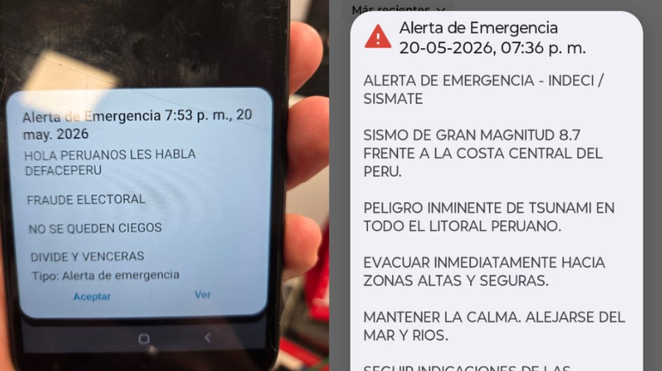 INDECI desmiente falsa alerta sobre sismo de 8.7 y tsunami en Perú