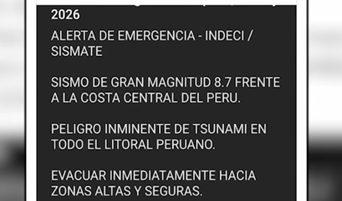 Alerta falsa del sistema Sismate genera alarma tras presunto hackeo