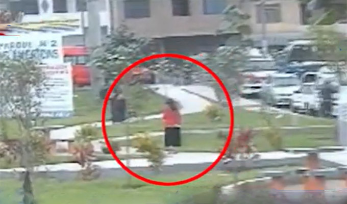 Vandalismo en SJM: anciana es captada realizando pintas en parque a punto de inaugurarse