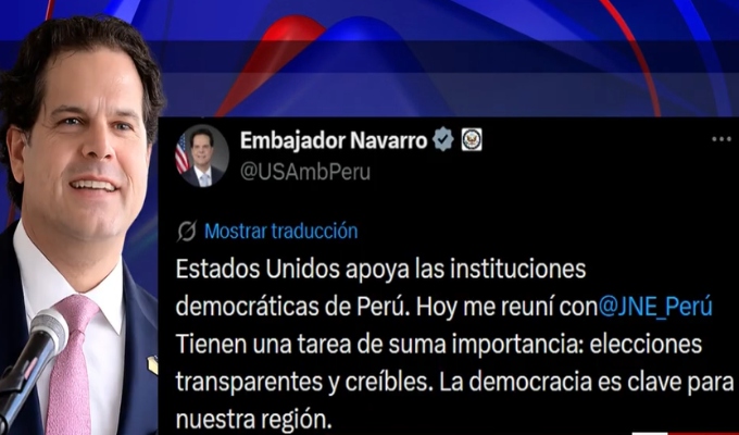 Embajador de Estados Unidos se pronuncia por elecciones de este domingo