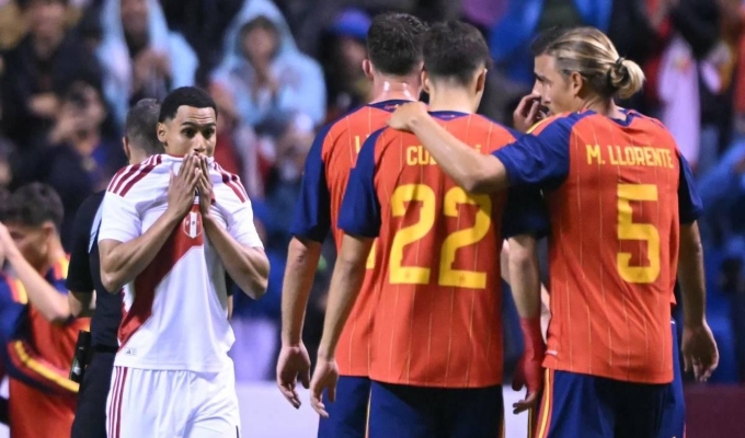 ¡Dura prueba! Perú perdió 3-1 frente a España antes del Mundial
