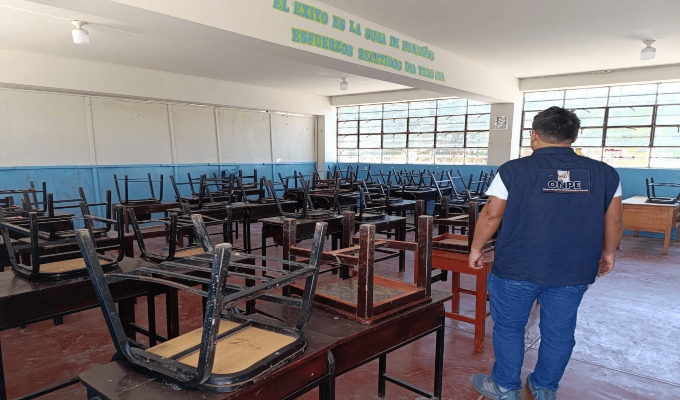 Instituciones educativas retomarán actividades luego de servir como locales de votación