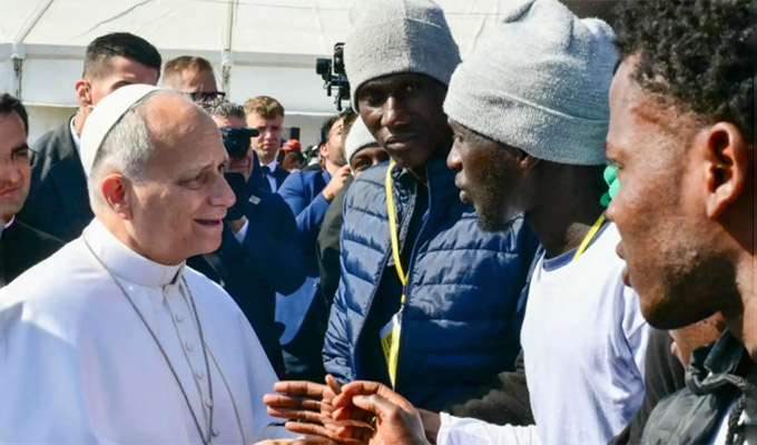 León XIV durante encuentro con inmigrantes en España: El amor de Dios no conoce fronteras