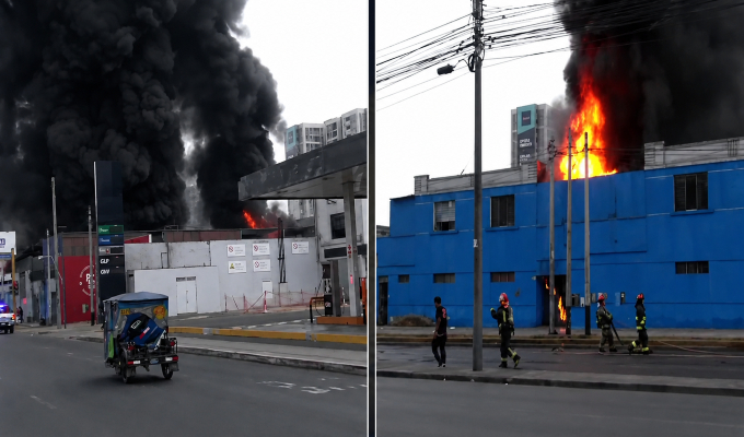 Incendio en almacén del Cercado de Lima se registra cerca de dos grifos
