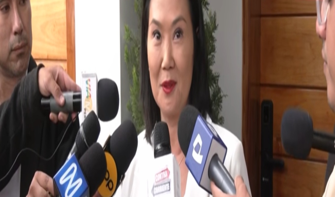 Keiko Fujimori brinda su primera declaración como virtual presidenta