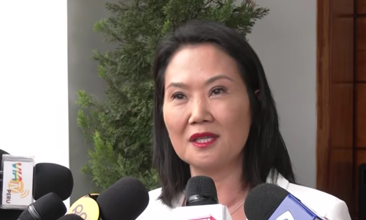 Keiko Fujimori brinda su primera declaración como virtual presidenta