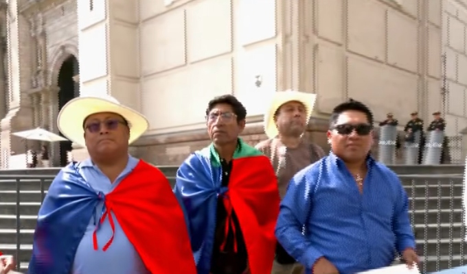 Autoridades de Moquegua protestan frente a Palacio de Gobierno por ley de límites con Tacna