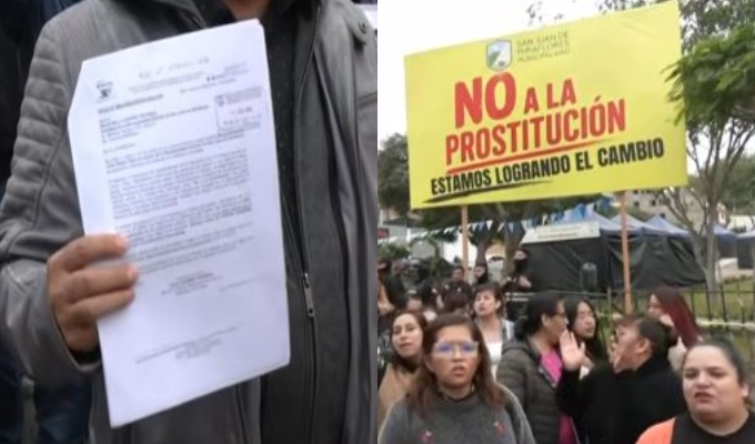 Marchan contra la prostitución y exigen a Defensoría que deje trabajar a la municipalidad de SJM