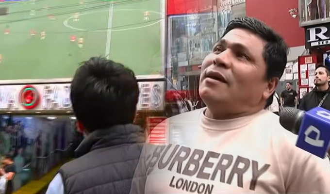 Clientes en Gamarra disfrutan del Mundial de Fútbol en pantalla gigante