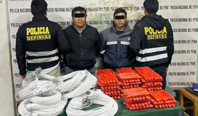 La Libertad: detienen a dos hermanos que llevaban 300 cartuchos de dinamita en camioneta