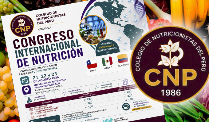 Congreso Internacional de Nutrición se realizará en Lima con la participación de expertos internacionales