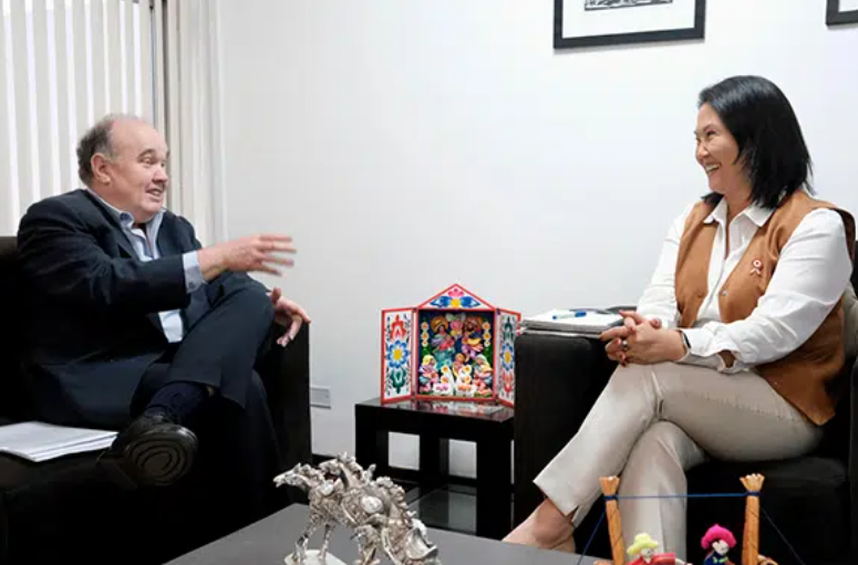 Rafael López Aliaga se reúne con presidenta electa Keiko Fujimori